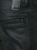 slim-fit zipper detailing jeans