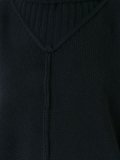 raw edge turtleneck pullover