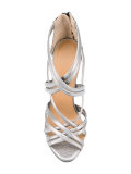 metallic stiletto sandals