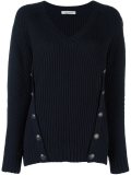 button detail ribbed jumper