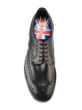 brogue detailed derby shoes