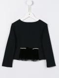 scalloped lace hem jacket