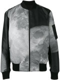 moon print reversible bomber jacket