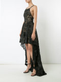 asymmetric hem floral dress