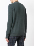 zip-up knitted sweater