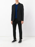 concealed button blazer