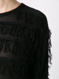 fringed knit blouse