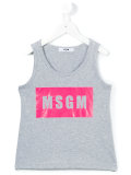 logo print tank top