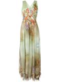 shells patch flared gown
