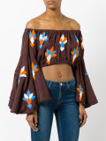 cropped off shoulder blouse