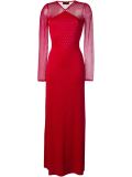 sheer sleeves gown
