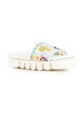 floral embroidered flip flops