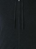zipped knitted hoodie