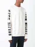 logo饰袖套头衫