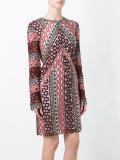 multi-print longsleeved dress