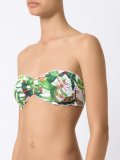 printed bandeau bikini top