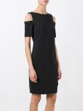 slit sleeves fitted dress