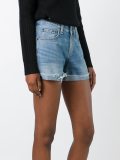 frayed edge denim shorts