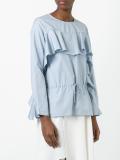 ruffled drawstring blouse