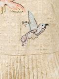 pleated embroidered dress
