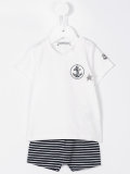 striped short set