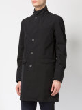 buttoned mid-length coat