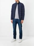 banded collar padded jacket