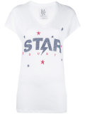 'star' print v-neck T-shirt