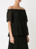 tulle embroidered top