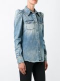 puff sleeve denim shirt