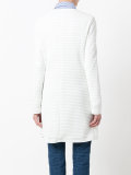 collarless single breasted coat