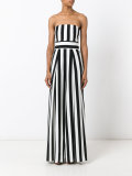 striped strapless jumpsuit 