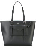 Contrast interior tote 