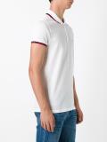 striped trim polo shirt