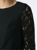lace sleeves fitted dress
