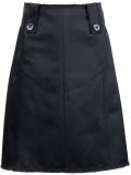 stitching detail A-line skirt