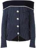 off-shoulder striped shirt