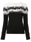 sequinned floral pullover