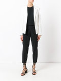 pleat detail cropped trousers