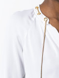 tie-neck blouse