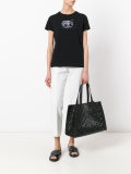 embroidered face T-shirt