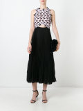 cut-out detail pleated dress