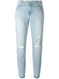 distressed cropped jeans