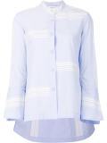 striped print shirt