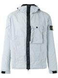 contrast hooded jacket  