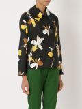 floral print biker jacket
