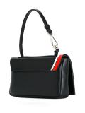 stripe detail flap clutch