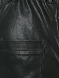leather tapered trousers 