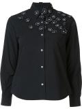 floral embroidered detail shirt