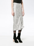 asymmetrical sequin skirt